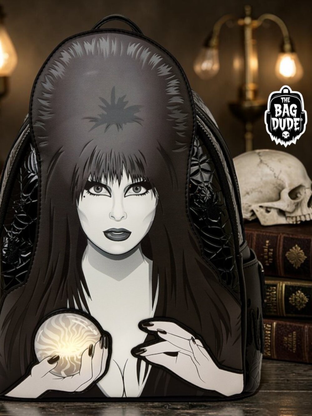 Loungefly Elvira Mistress Of The Dark Cosplay Light Up Mini Backpack